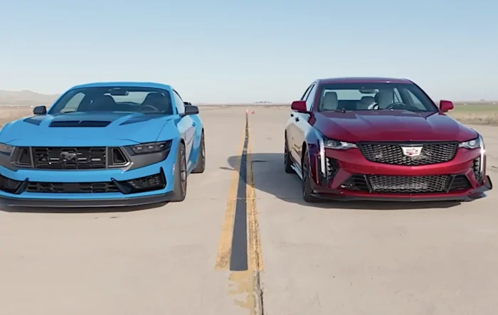 Edmunds U-Drags: Ford Mustang Dark Horse vs. Cadillac CT4-V Blackwing