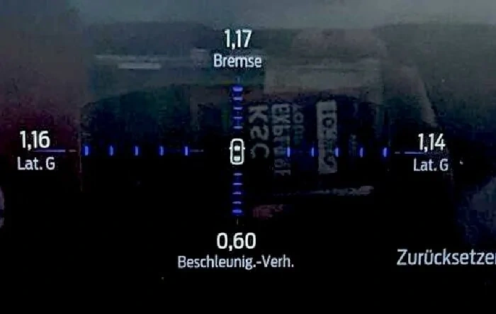 What's your highest lateral acceleration recorded on the accelerometer?