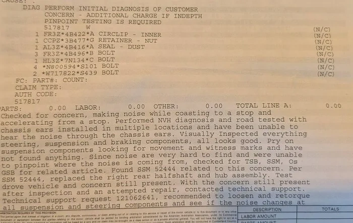 Suspension noise fix for Dark Horse Mustang = lubrication on back side of anti-ting ring