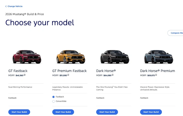 2026 Mustang Build and Price Site Is Up!