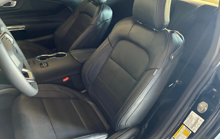 OEM leather seats covers installed in my poverty pony (DIY)