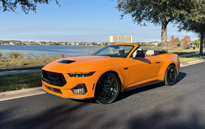 New 2026 Mustang GT Convertible (Orange Fury) owner