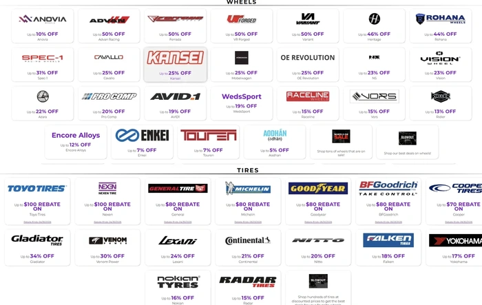 BIG BRAND NAMES - Up to 50% Off on Tires, Suspension, Accessories, Performance, and more! 🤯