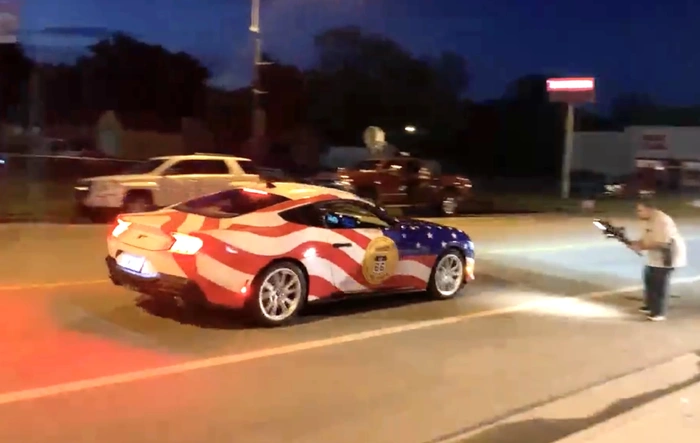 American flag livery S650 on Route 66 Celebrations Tour