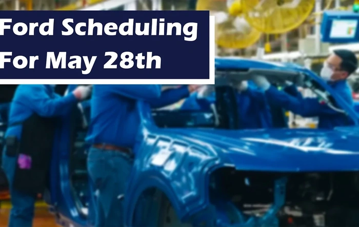 No Mustang production scheduling for the next two weeks…