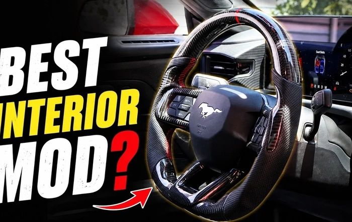 Ford Mustang S650 Carbon Fiber Steering Wheel Installation by @0MPGRUSH
