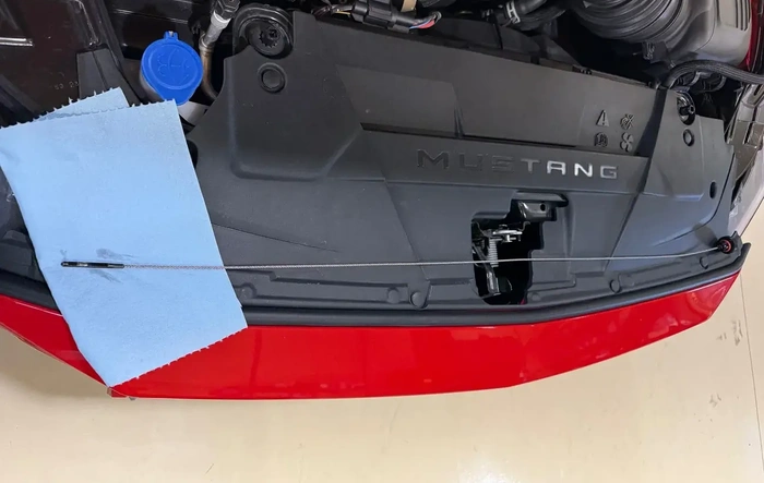 Transmission Dipstick Added to the Engine Bay
